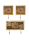 Souq DESIGNS Wooden Key Holder with Wall Hooks - Heavy Duty Key Holder, Hooks and Organiser, Hanging Hooks for Kitchen - Set of 3