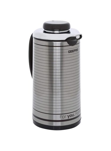 Geepas GVF5259 Vacuum Flask   Coffee Heat Insulated Thermos   1.3L   for Keeping Hot/Cold Long Hour Heat/Cold Retention, Multi-Walled Vacuum for Coffee, Hot Water, Tea, Beverage