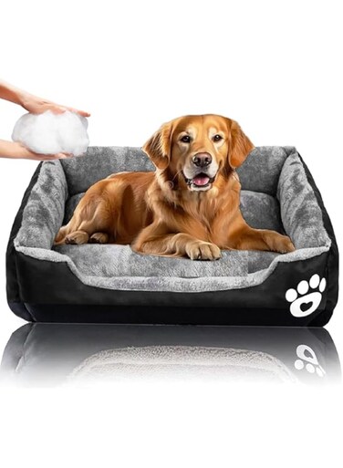 Beauenty Large Dog Bed,Deluxe Super Soft Dog Bed Mattress,Washable Pads Room,Anti-Slip Bottom,Soft Plush Faux Fur Rectangle Sleeping Pet Bed, All Season Self Warming and Breathable Pet Bed(70 * 55cm)