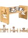 FDTY Raised Cat Bowl, Cat Bowls with Stand Tilted 15&deg;, Adjustable Elevated Ceramic Cat Food Bowl for Cats and Small Dog