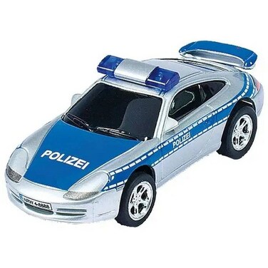Carrera Pull N Speed Porsche GT3 Pull-Back Police Car (1:43, Silver/Blue)