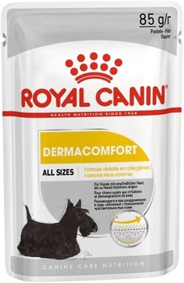 Royal Canin Canine Care Nutrition Dermacomfort (WET FOOD - 85g Pouch) Pack  of  12