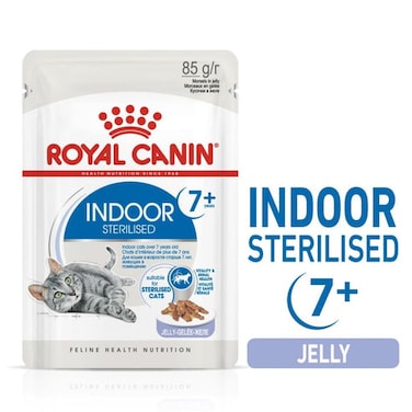 Royal Canin Indoor Sterilised 7+ in Jelly Cat Wet Food- 85G