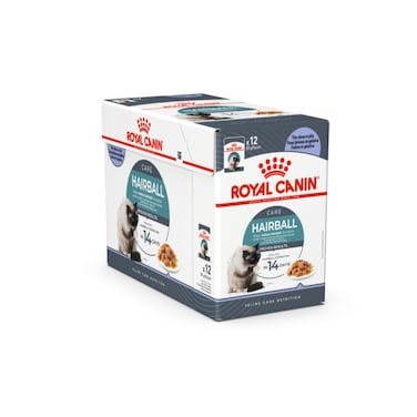 Royal Canin Feline Care Nutrition Hairball Care Jelly Wet Cat Food 12 x 85g Pouches &ndash; Reduces Hairballs