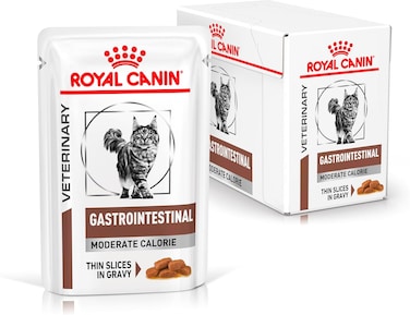 ROYAL CANIN Gastrointestinal Moderate Calorie Cat Food &ndash; Digestive Health &amp; Weight Management 12 x 85g