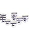 Harmony blue butterfly cawa cups - 12 pieces