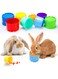 MEWTOGO 8 Pcs Stacking Cups for Rabbits - Safe Reusable Bunny Toys in Different Sizes, Durable Rainbow Colored Nesting Toys for Small Animals, Bunny Hiding Food Playing Gifts