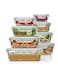 8 Pcs Container Set with Locking Lids, Food Storage Containers, Stackable Kitchen Organizer Boxes, BPA Free &amp; Microwave Freezer Dishwasher Safe Airtight Meal Prep