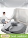Memory Foam Seat Cushion, Office Cushion, Non Slip Seat Cushion, With Breathable Holes, Shock Absorbing And Pressure Reducing, Used To Relieve Sciatica, Lower Back Pain, Hemorrhoids, Suitable For Offices, Homes, Cars, Airplanes,47*42*8cm&iuml;&frac14;&OElig;Gray