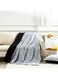 Home Faux Fur Throw Blanket (127cm x 152cm), Ultra-Soft, Reversible and Decorative Blanket for Couch, Chair, or Bed, Grey &amp; White