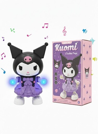 Kuromi Dancing Kuromi Electric Toy With Music &amp; LED Lights - Interactive Sanrio Robot Figure, Moving Musical Doll For Kids &amp; Girls, Non-Toxic Sensory Developmental Toy, Best Birthday Eid Ramadan Gift