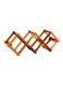 Foldable Wooden Wine Rack Free Standing Countertop 5 Bottles Capacity Wine Holder Folding Wood Bottle Storage Rack Display Shelves For Home Kitchen Bar Cabinet Pantry