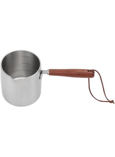 Airshi Milk Warming Pot, Butter Warming Pot with Induction Bottom, 2 Spouts for Serving, Even Stainless Steel Warming for Milk, Chocolate, Leftovers