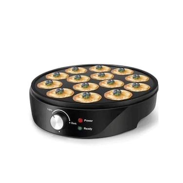750W Electric Mini Pancake Ball Maker   14-Hole Non-Stick Baking Pan with Temperature Control