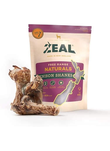 Zeal Free Range Natural Venison Shanks 2Pcs Dog Treats 300G