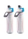 O2COOL Mist 'N Sip Misting Water Bottle 2-in-1 Function With No Leak Pull Top Spout Sports Reusable Water Bottle - 20 oz (2 Pack Baseball)