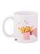 Popcorn Printed Coffee Mug White/Pink/Yellow 11ounce