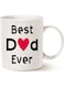 MAUAG Best Dad Coffee Mug, Best Dad Ever Unique Birthday Gifts Idea for Dad Father Papa Daddy Cup White, 11 Oz