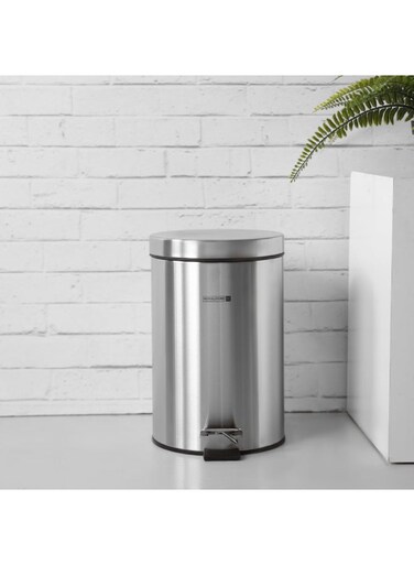 Stainless Steel Recycle Bin Silver 7Liters
