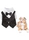 ELECDON Pet Clothes - Dog Clothes, Bow Tie Costume, Dress-up Formal Tuxedo Suit for Puppy Teddy Cat Small Pet Indoor Wedding Party Outfit (Black Size M)