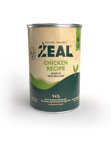 Zeal Grain Free Chicken Recipe, All life Stages Dog Wet Food 390g - Made in New Zealand