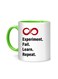 Styles Experiment, Fail, Learn, Repeat Printed Mug White/Green