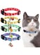 KOWVOWZ 4Pack Cat Collar with Bell, kitten Collar Safety Quick Release Buckle, Fruits Pattern Pet Kitten Collars, Adjustable to Fit All Domestic Cats(Watermelon, Pineapple, Cherry, Avocado)