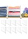 ALMEKAQUZ 8Pack Shelf Dividers for Closets and Cabinets, Acrylic Closet Shelf Organizer, Transparent Shelf Organizer Dividers with Clips, Closet Shelf Dividers, Shelf Separators for Closets, Cabinets