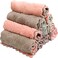 Pack 10 Microfiber Coral Fleece Kitchen Cloths, Super Absorbent, High-Quality, Anti-Stick Cleaning Towels