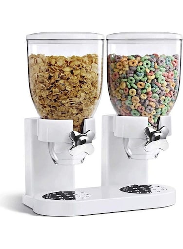 Double Cereal Dispenser White 3.5Liters