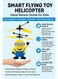 Minion Helicopter Minion Induction Flying Toy Drone - Rechargeable Hand Sensor Control Aircraft With Remote, LED Light Mini Helicopter For Kids, Auto Hover Motion Sensor Drone Toy, Durable Flying
