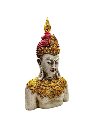 POSHIO&reg; Buddha Rustic Divine Sitting Idol Statue  Showpiece for Living Room  Gift Items For Home Decor   Hand Painted   For Table Decor   Sculpture (13 x 7.5 Inches)