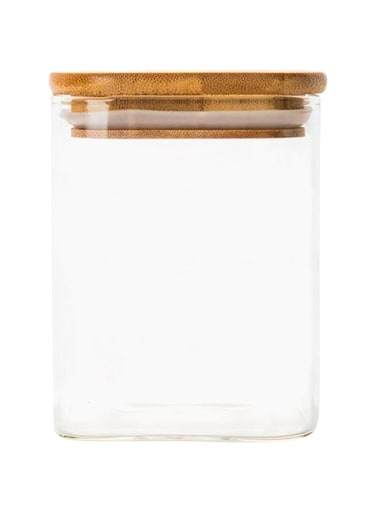 Honey Bee Airtight 3L Round Glass Jar with Bamboo Lid, BPA Free High Borosilicate Glass, Eco-Friendly Food Storage Solution for Pantry &amp; Kitchen