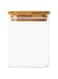 Honey Bee Airtight 3L Round Glass Jar with Bamboo Lid, BPA Free High Borosilicate Glass, Eco-Friendly Food Storage Solution for Pantry &amp; Kitchen