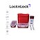 LocknLock 6-pcs Insulated Lunch Bag Set &ndash; Red, Airtight, BPA-Free Containers with Water Bottle