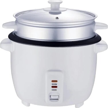 1.5L Electric Rice Cooker 500W Non-Stick Inner Pot Automatic Cook &amp; Warm Function White