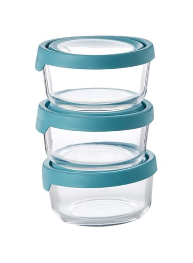 Anchor Hocking 3 pcs 946 ml rnd. container w/trueseal lids - 13285ahg17