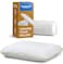 Memory Foam Pillow for Sleeping, Orthopedic Cervical Pillow for Neck Pain Relief for Side Sleepers, Medium Firm Pillow, Unique Cooling Pillowcase, 60x40 cm, Zippered Removable Cover - White