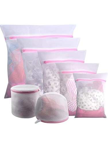 ColorMal 7PCS Mesh Laundry Bags, Reuse Durable Washing Machine Bag for Delicates Blouse, Hosiery, Underwear, Bra, Lingerie and Baby Clothes &hellip;