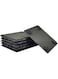 Lushh Natural Stone Square Slate Coaster for Drink Bar Kitchen Home, Handmade Natural Rough Edge, 6pcs Set 10x10 Cm