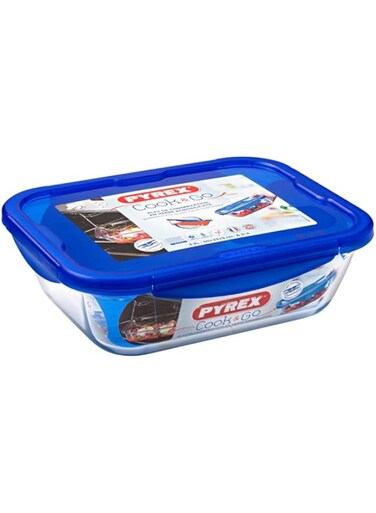Pyrex Cook&amp;Go 1.7L Rectangle Storage Dish with Airtight Lid - Versatile Freezer-to-Oven Solution