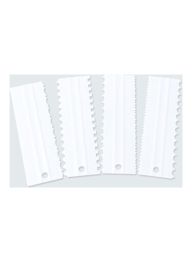 Cake Decorating Comb Scraper White 22x10x1.5cm