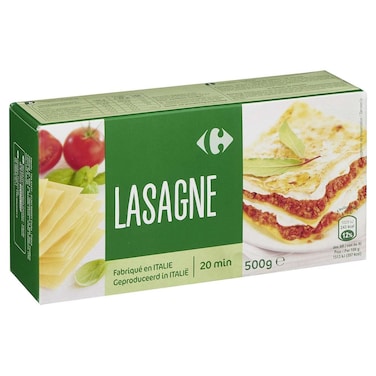 Carrefour Classic Egg Free Lasagna Pasta, 500g