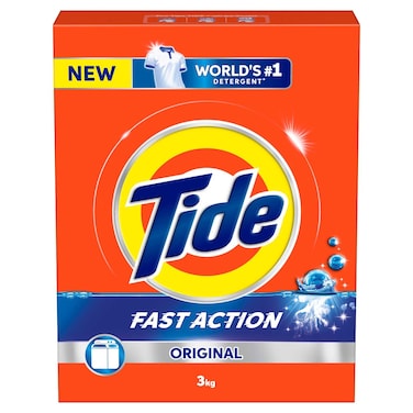  تايد مسحوق غسيل للغسالات نصف أوتوماتيكي برائحة أصلية، مسحوق غسيل تايد يزيل البقع  3 كغ
