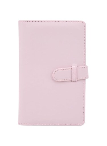 SKEIDO 108 Sheets Portable 3inch Photo Album for Fujifilm Instax Mini 12 for Collection Green Pink Ticket Card Collection Book (Pink)