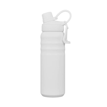 Larsen Cento Double-Walled Stainless Steel Vacuum Flask 720ml Hot And Cold Insulated Sports Water Bottle, Leak-Proof Lid with Carry Loop, Durable Travel Flask for Daily Use - White