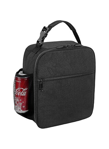 slticase Lunch Box for Men Women, Insulated Lunch Box Containers for Picnic, Reusable Portable Thermal Lunchbox for Travel, A Gift for Loved One, Black