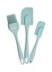 3-Piece Silicone Baking Spatula Set Blue