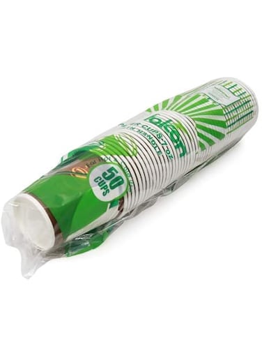 Falcon Paper Cups 7oz (50pcs), For Hot and Cold Use.