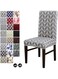 LINGKY Stretch Dining Chair Polyester Spandex Fabric Slipcovers Washable Removable Chair Slipcover Dining Chair Protector Cover, for Kitchen, Dining Room (Pattern 3,Pack of 4)